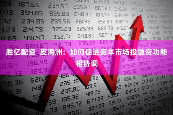 胜亿配资  皮海洲：如何促进资本市场投融资功能相协调